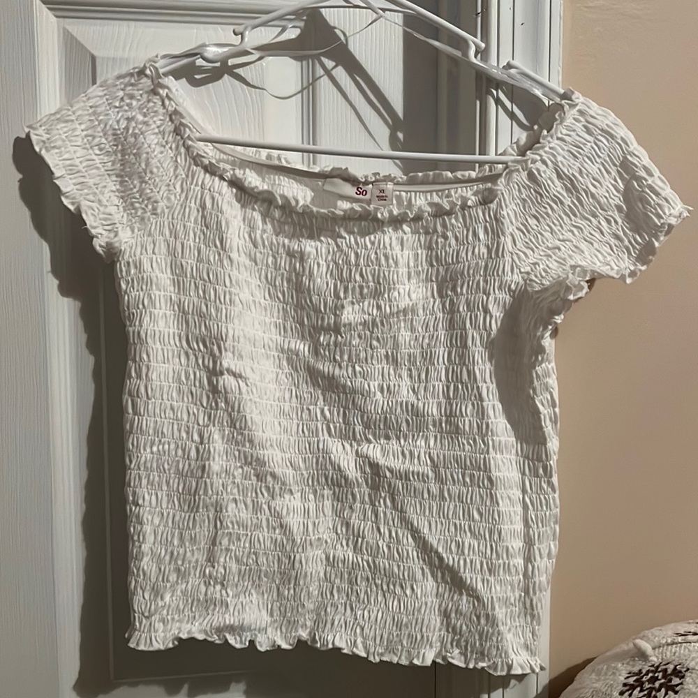 White Ruched Top